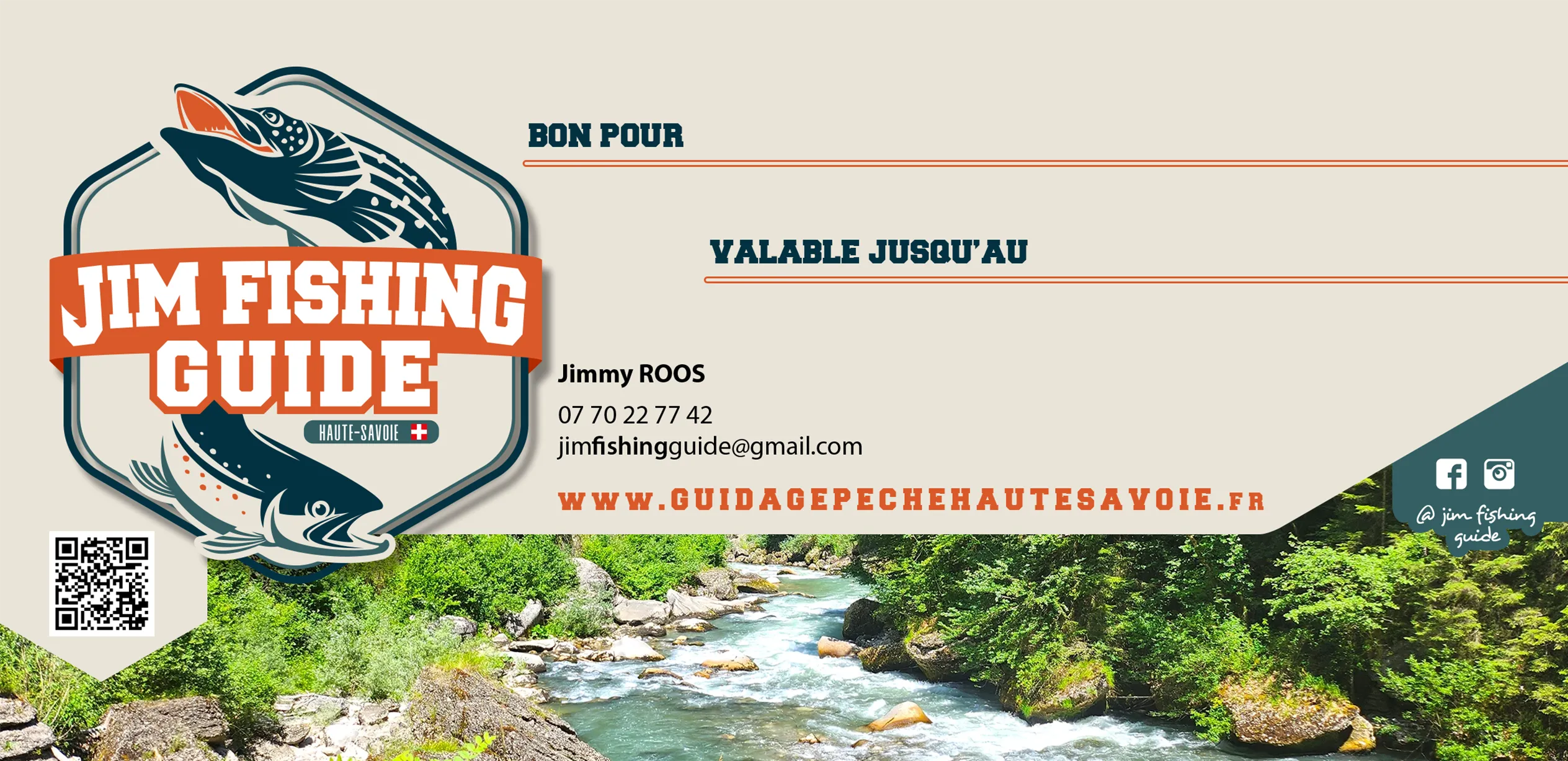 Bon cadeau guidage peche mouche leurre truite carnassier float tube haute savoie